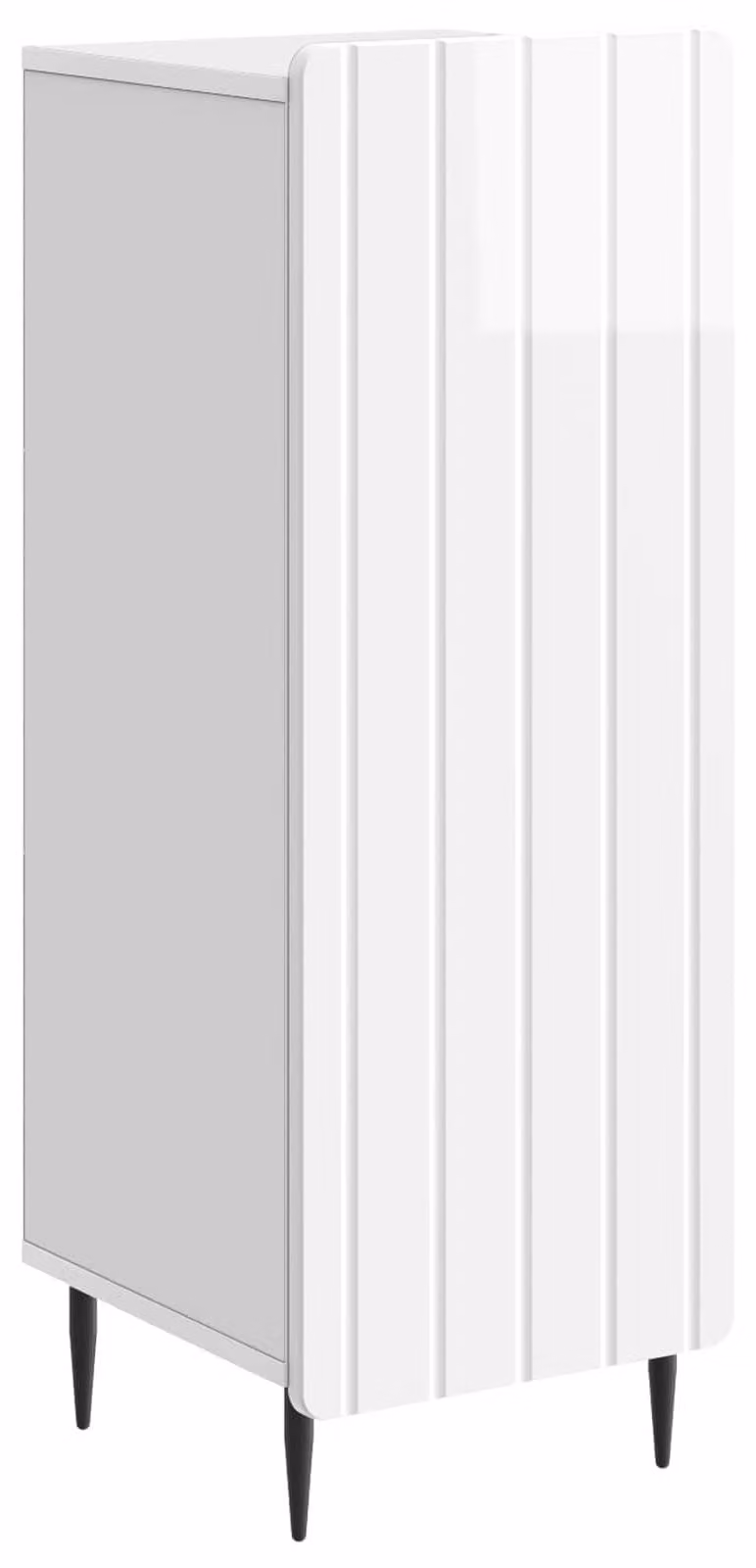 Credenza Bianco Lucido 34,5 x 33 x 92 cm Legno ingegnerizzato