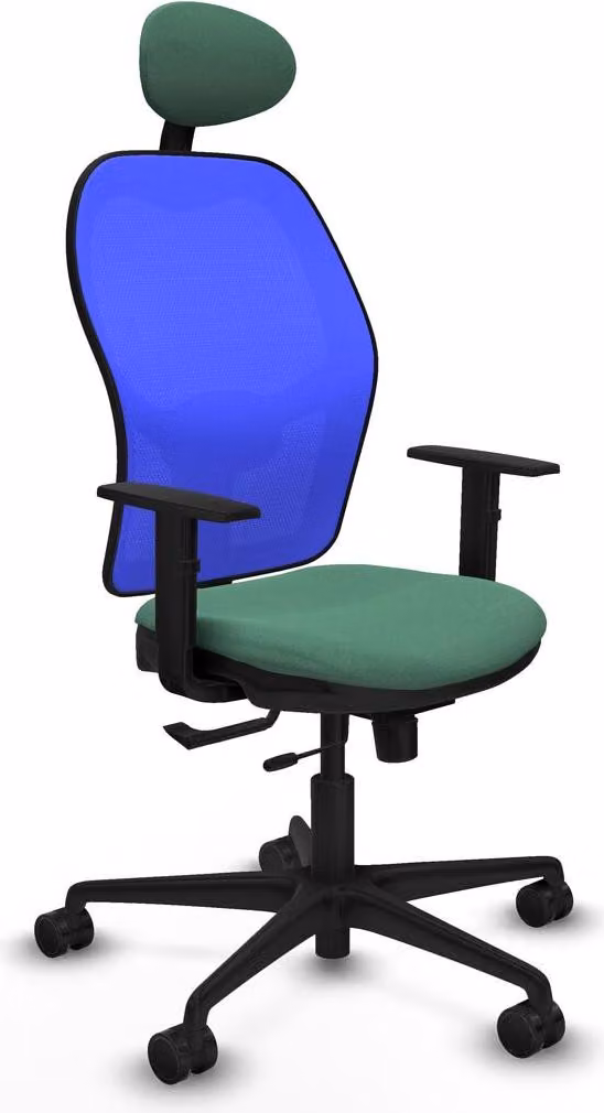 Sedia da ufficio con poggiatesta Jorquera Piqueras y Crespo 1D036N1 Verde smeraldo