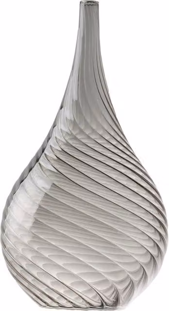 Lampada Moderna Bonetti Illumina in Vetro Grigio Fumè con Base Rotonda