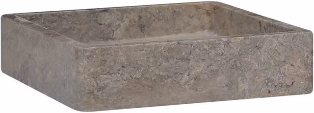 Lavandino in marmo grigio vidaXL L/P/H: 40 x 40 x 10 cm – 1