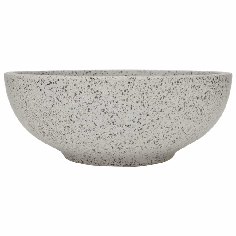 Lavabo da Appoggio Grigio Rotondo Φ41x14 cm Vetroceramica