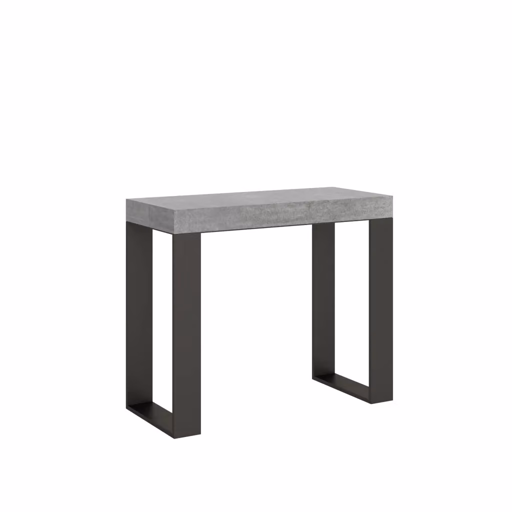 Consolle Allungabile GIORDANOSHOP in Nobilitato Grigio L/P/H: 90-196 x 40 x 77 cm – 2