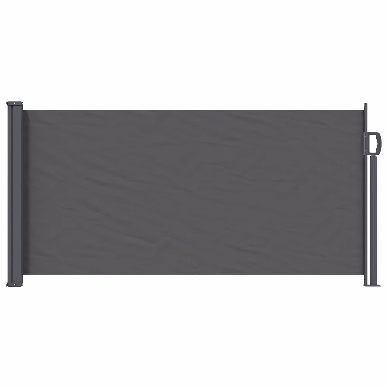 Tenda laterale retrattile vidaXL in poliestere e acciaio, colore grigio antracite, L: 300 cm, H: 100 cm