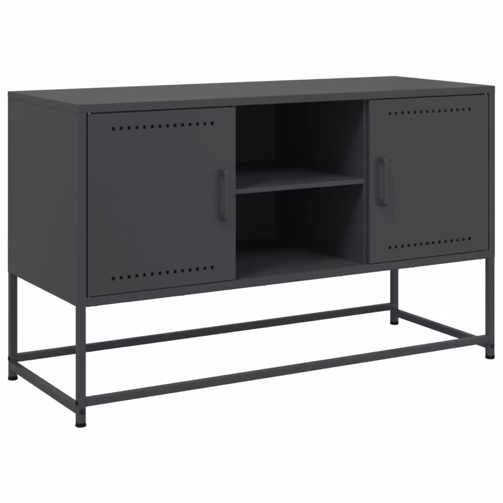 Credenza Nera 36x39x123 cm in Acciaio