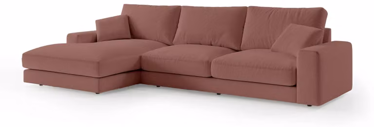 Divano angolare Harvesty, collezione Rubin Sepia