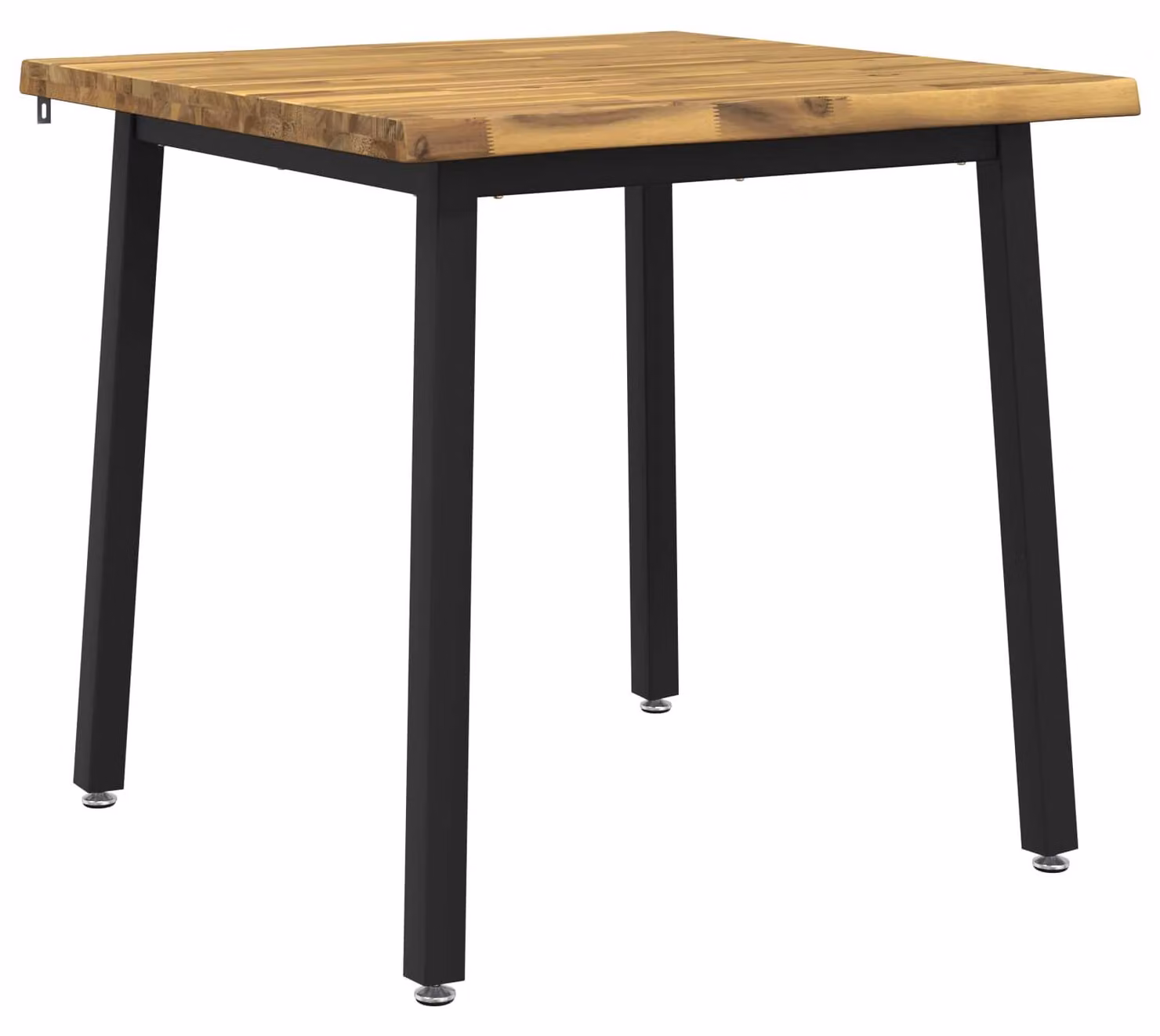 60 x 55 x 75 cm. Mobile in legno massello di acacia, bianco e nero, angolare