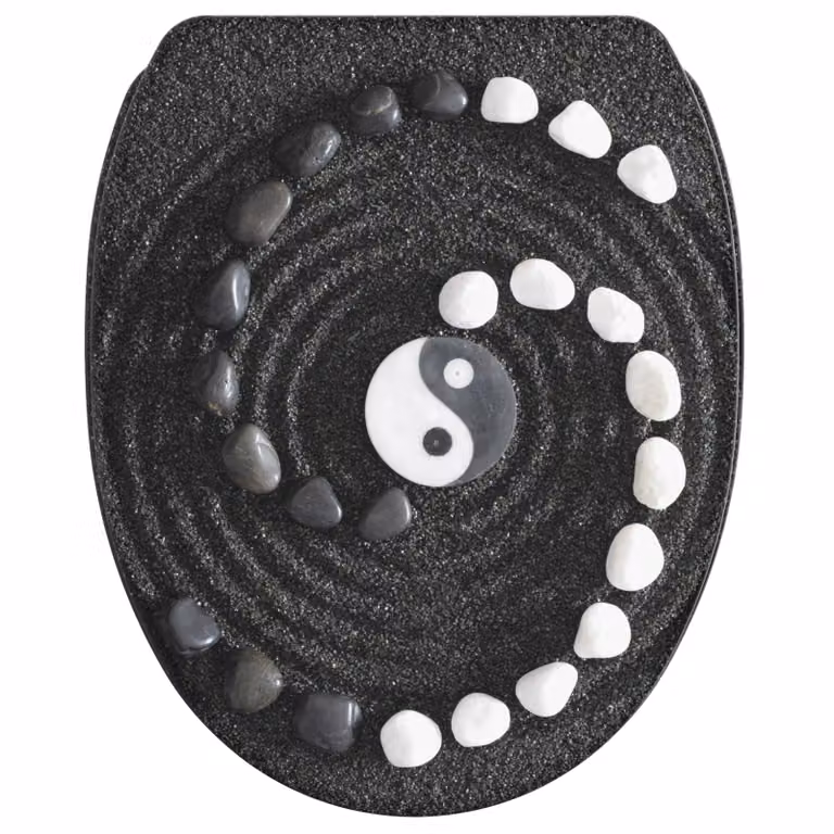 Sedile WC SANILO® con chiusura ammortizzata e chiusura rapida Yin Yang, coperchio per WC direttamente dal produttore, coperchio per WC, sedile per WC, coperchio per WC, sedile per WC