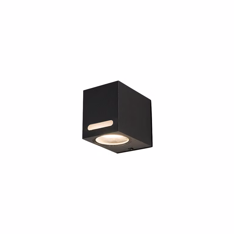 Applique da esterno ASSOS nera 1xGU10x10W in alluminio, dimensioni: 8x6x9 cm, IP54, Nowodvorski Lighting