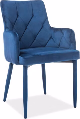 Set di sedie da pranzo Ricardo blu navy set di 2 sedie da cucina