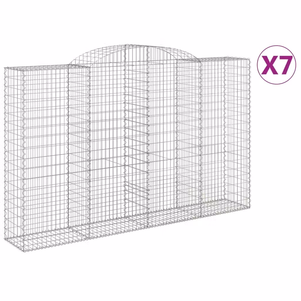 Cesti Gabbioni ad Arco 7 pz 300x50x180/200 cm Ferro Zincato