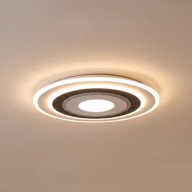 Plafoniera a LED Rebeka Lindby, dimmerabile, Bianco / Opale, Soggiorno / Sala da pranzo, Plastica, Moderno, Plafoniera LED