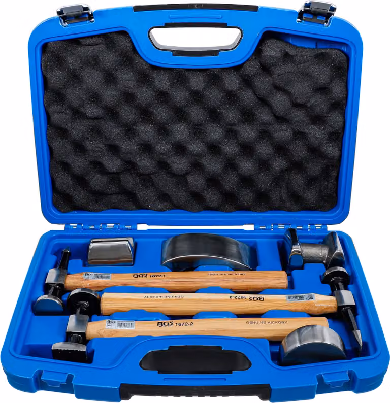 Set di 7 pezzi con manici in legno di hickory, martelli e utensili