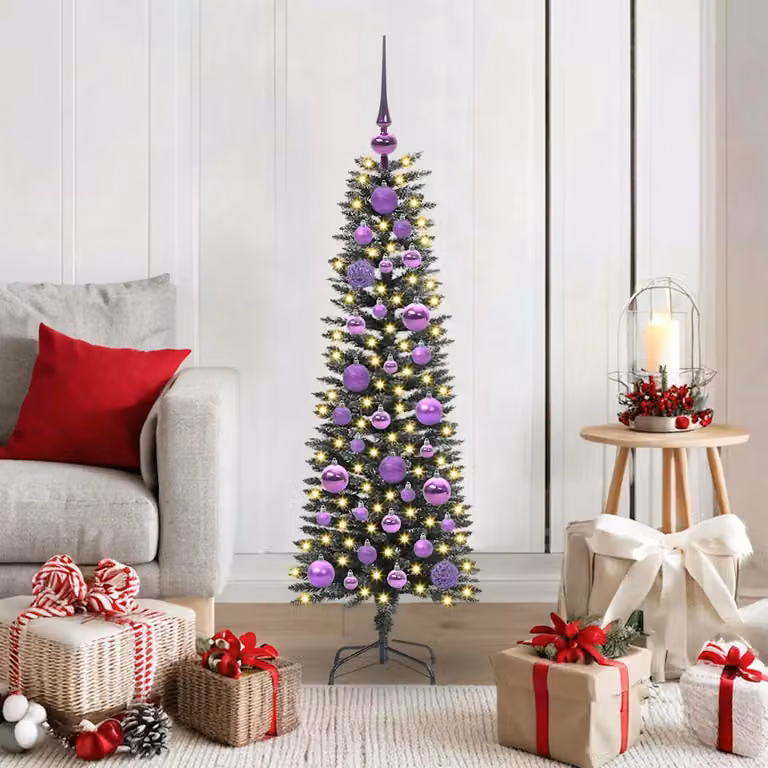 Albero di Natale artificiale verde vidaXL con 150 LED luce bianca calda, Altezza: 120 cm