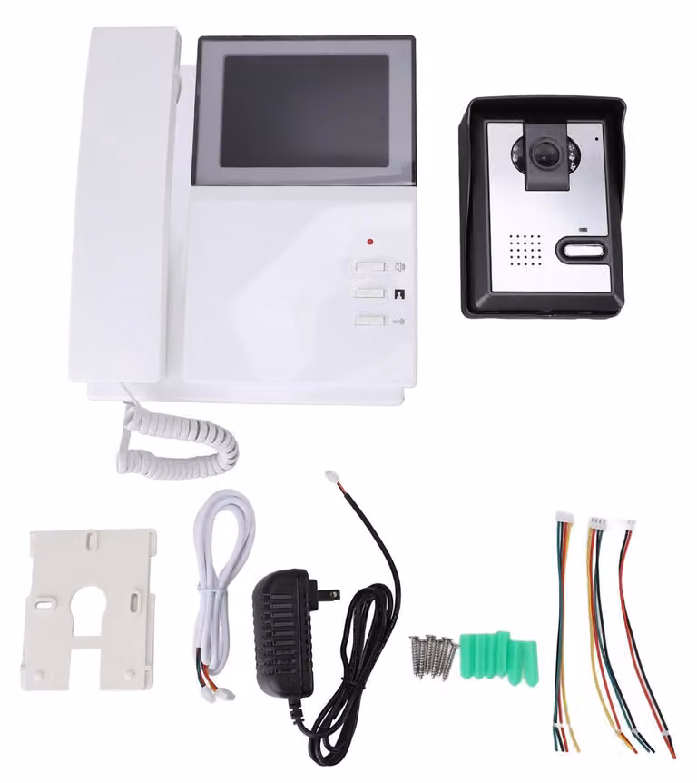 Videocitofono - Schermo LCD a colori da 4,3 pollici - Comunicazione vivavoce - Adatto per uso interno ed esterno