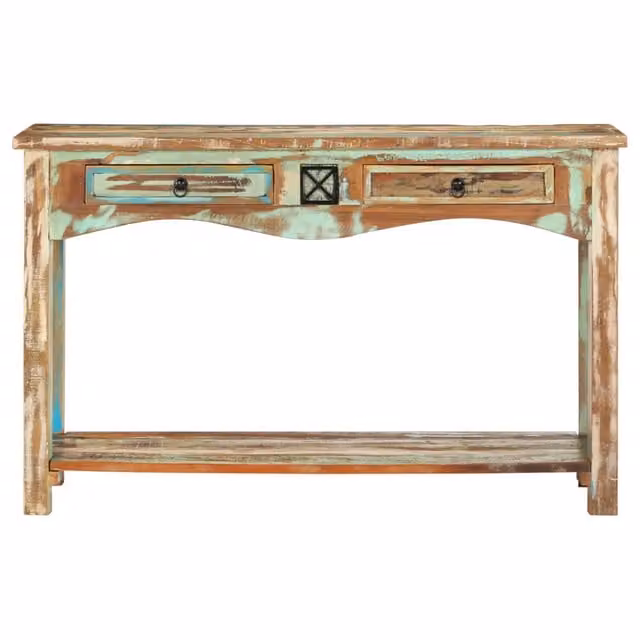 Tavolo Consolle | Tavolo d'Ingresso 120x40x75 cm in Legno Massello di Recupero