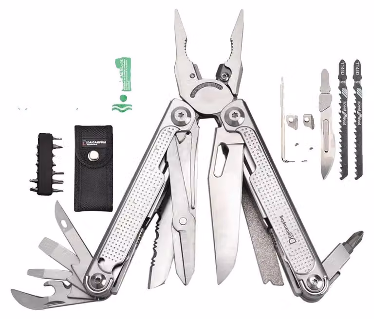 Set di utensili multifunzionali, acciaio inossidabile resistente, design compatto, DL301