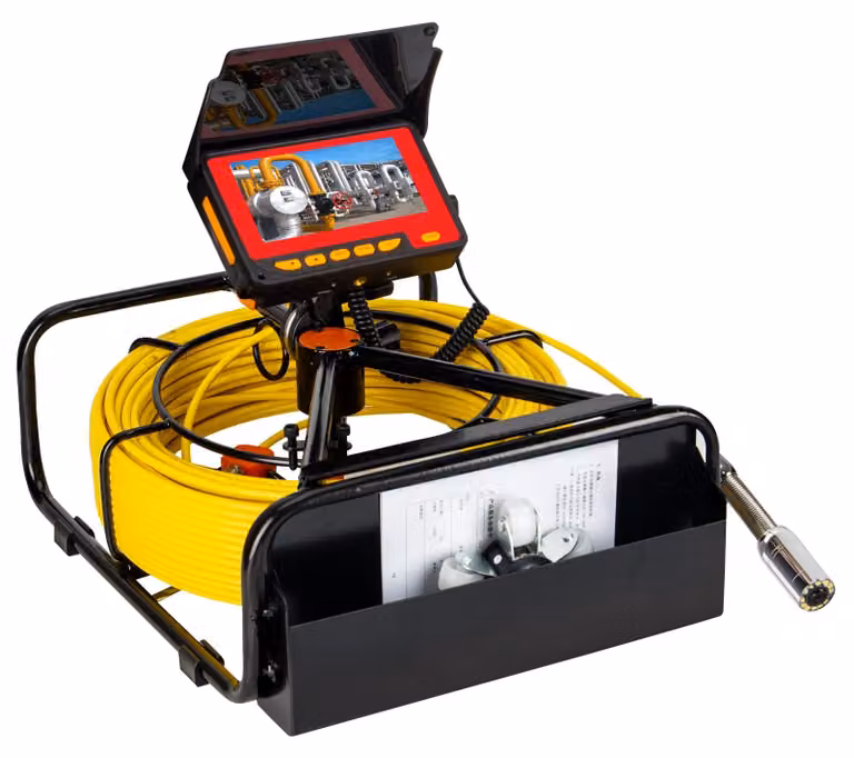 Telecamera di ispezione per tubi, schermo LCD da 4,3", DVR, 30 metri, grado di protezione IP68, 12 LED