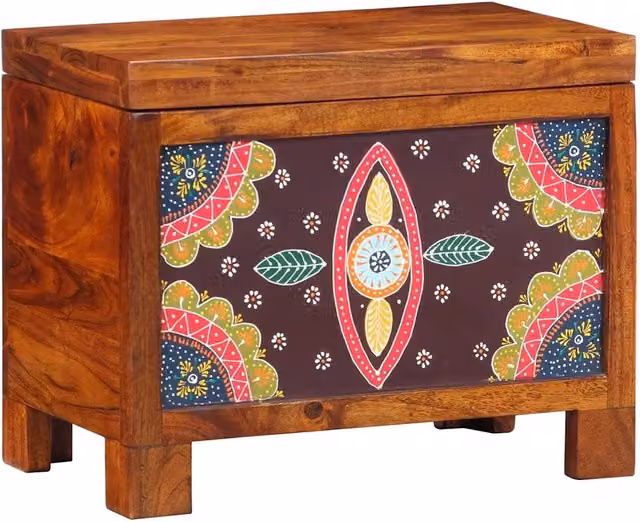 Scatola di stoccaggio multicolore vidaXL in legno L: 50 cm, P: 30 cm, H: 40 cm