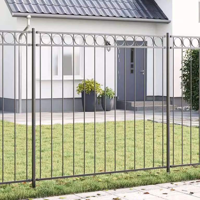 Maison Exclusive - Pannello per recinzione ASSEN, 170 x 170 cm, acciaio grigio