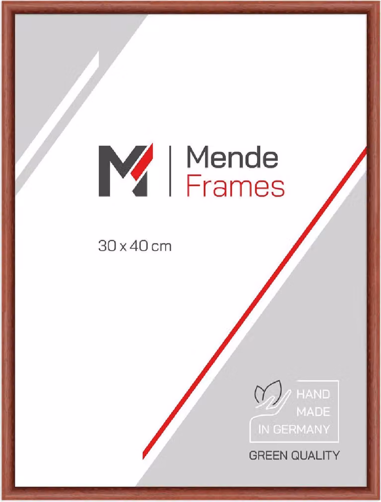 Telaio in legno, vetro antiriflesso, 25x38 cm, finitura noce, marca MendeFrames, modello H003