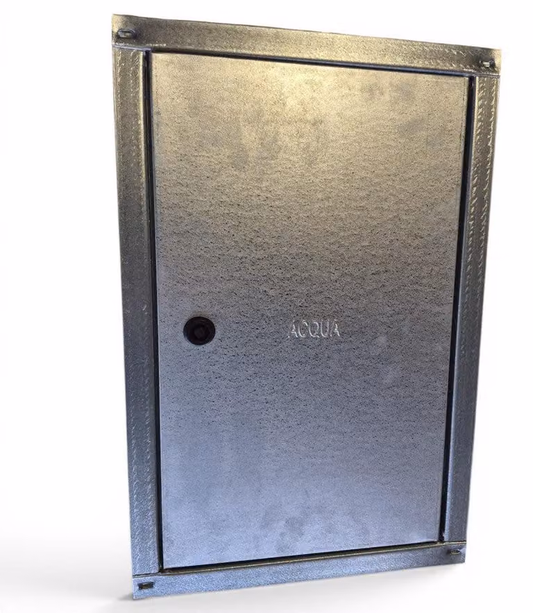 Sportello per contatori acqua in lamiera zincata - H30xL30 cm.