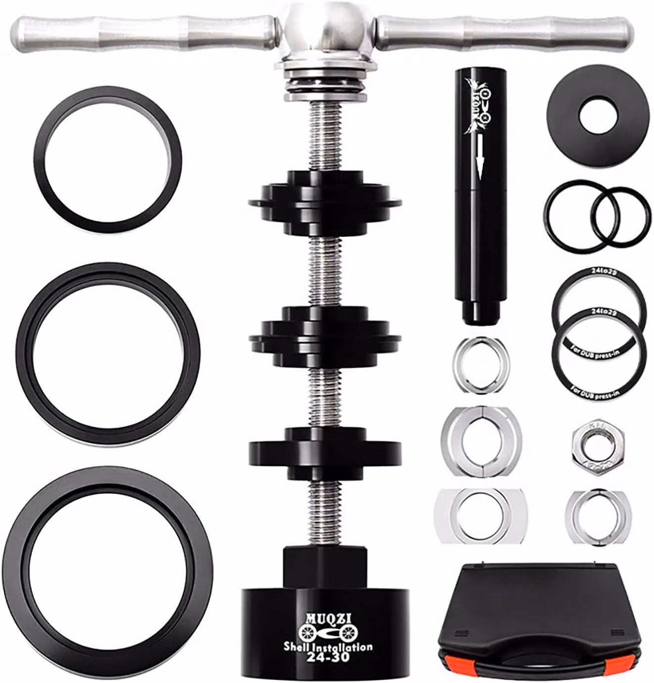 Attrezzo per pressare le guarniture delle biciclette, set di attrezzi per l'installazione del movimento centrale, compatibile con BB86, BB30, BB91, BB92, PF30, per l'installazione