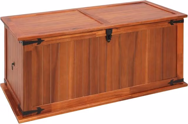Cassapanca in legno massello di acacia marrone L: 79 cm, P: 34 cm, H: 32 cm CFW2318189 – 1