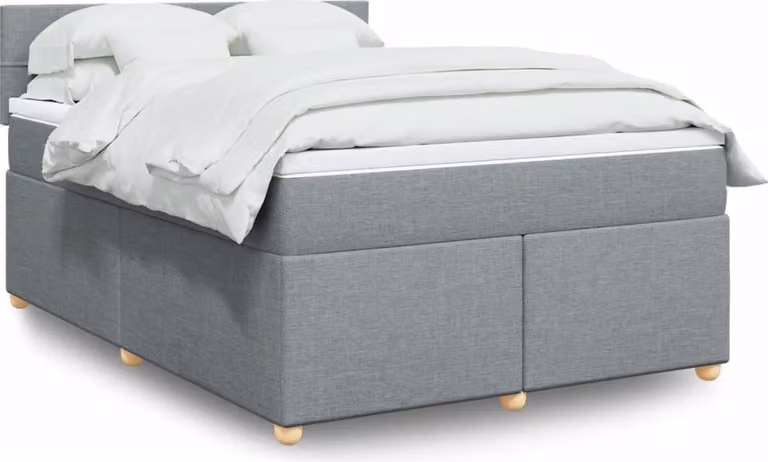 Maison Exclusive - Giroletto a Molle con Materasso Grigio Chiaro 140x190cm Tessuto