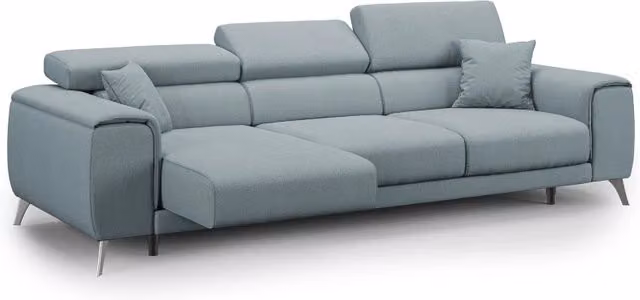 Divano Fusion Divani.Store con 3 sedute allungabili in tessuto smacchiabile carta da zucchero L: 260 cm – 1