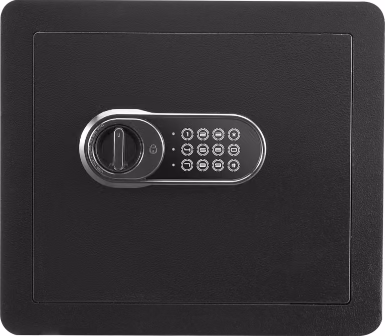 SucceBuy Cassaforte domestica da 1,2 piedi cubi, cassaforte di sicurezza in acciaio, tastiera digitale e 2 chiavi, borsa ignifuga, protezione per contanti/gioielli/documenti