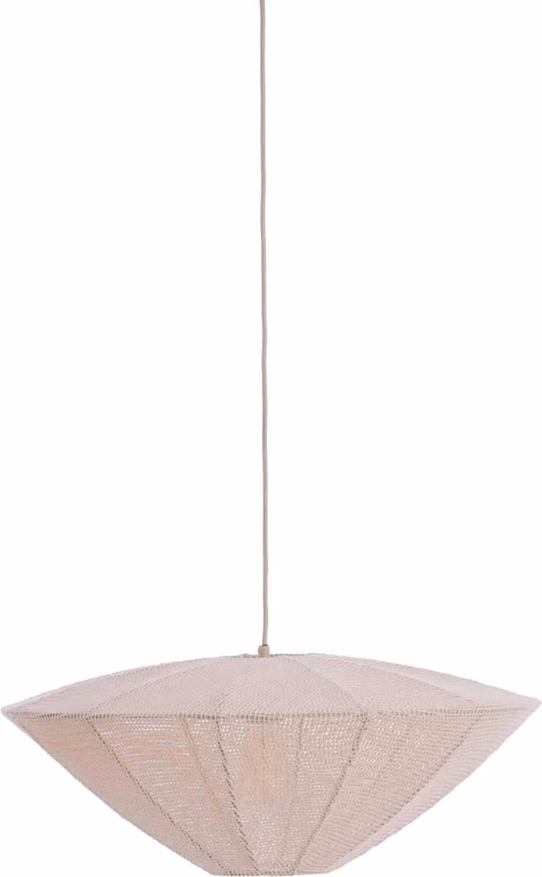 Lampada a sospensione - naturale - Satilla - tessile - E27 - 2991143 - Light & Living