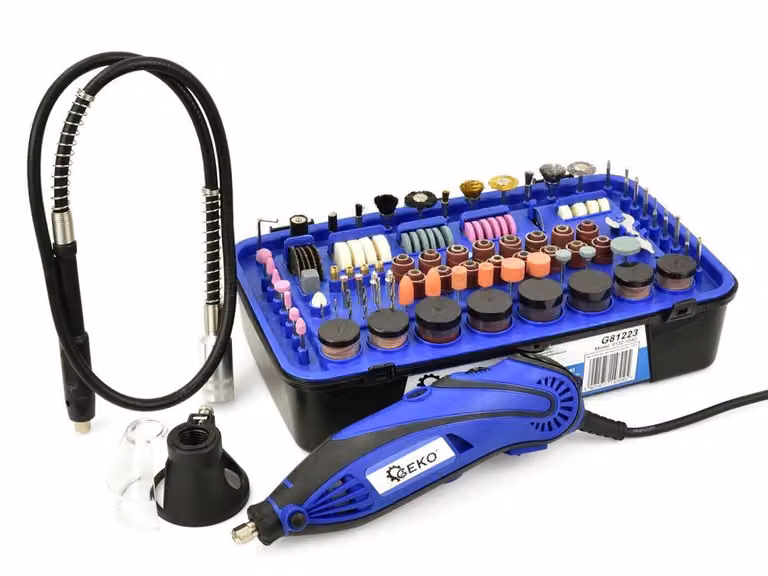 GEKO Mini smerigliatrice diritta 170W con accessori 222pz G81223