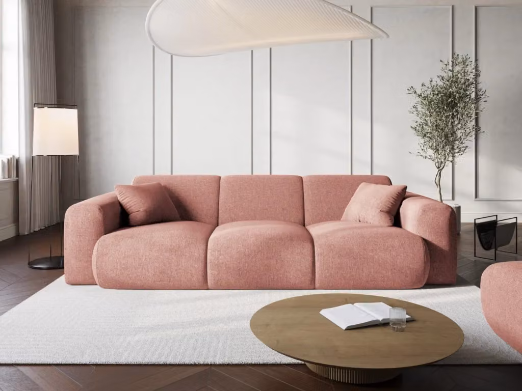 Divano 3 posti Nolio Cosmopolitan Design in ciniglia rosa per il tuo living room – 2