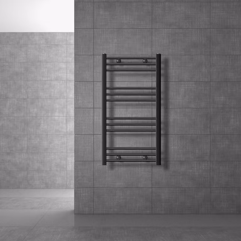 LuxeBath radiatore bagno Sahara - 500 x 800 mm - antracite - diritto con attacco laterale - radiatore scaldasalviette asciugacapelli, senza elemento riscaldante