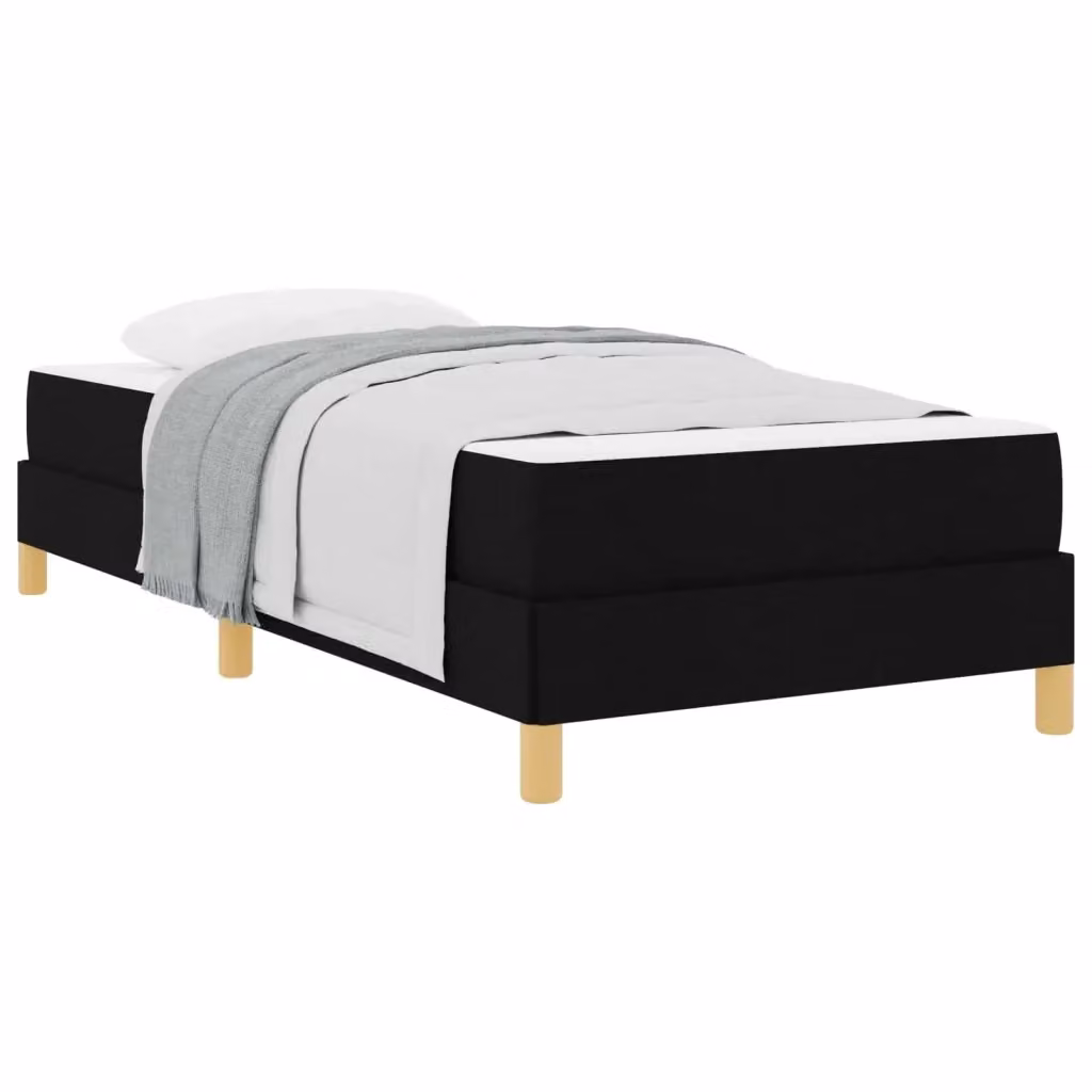 Letto a molle con materasso vidaXL in tessuto nero L/P/H: 190 x 90 x 24 cm – 2