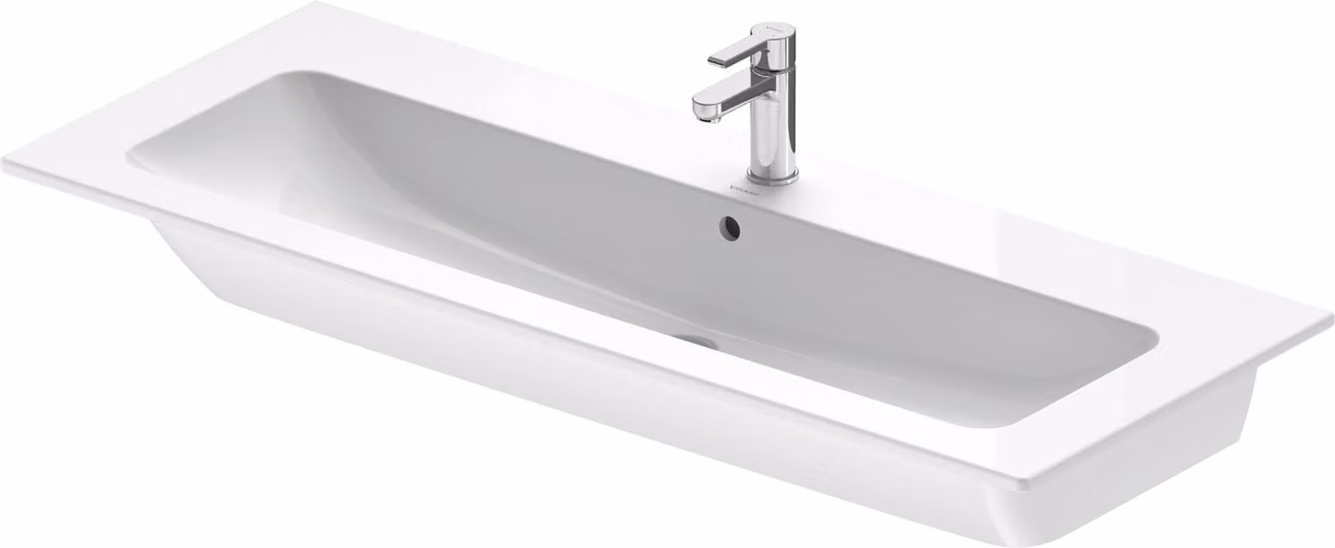 Duravit ME by Starck lavabo, avec trop-plein, 1 trou pour robinet, 1230mm, 236112AC00, 236112AC00