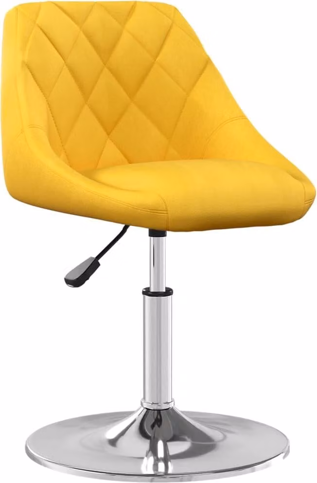 vidaXL Sedie da pranzo 4 pz. Girevoli in velluto giallo senape