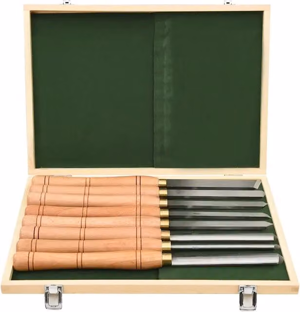 Set di 8 utensili per tornitura in acciaio inossidabile vidaXL colore argento e multicolore
