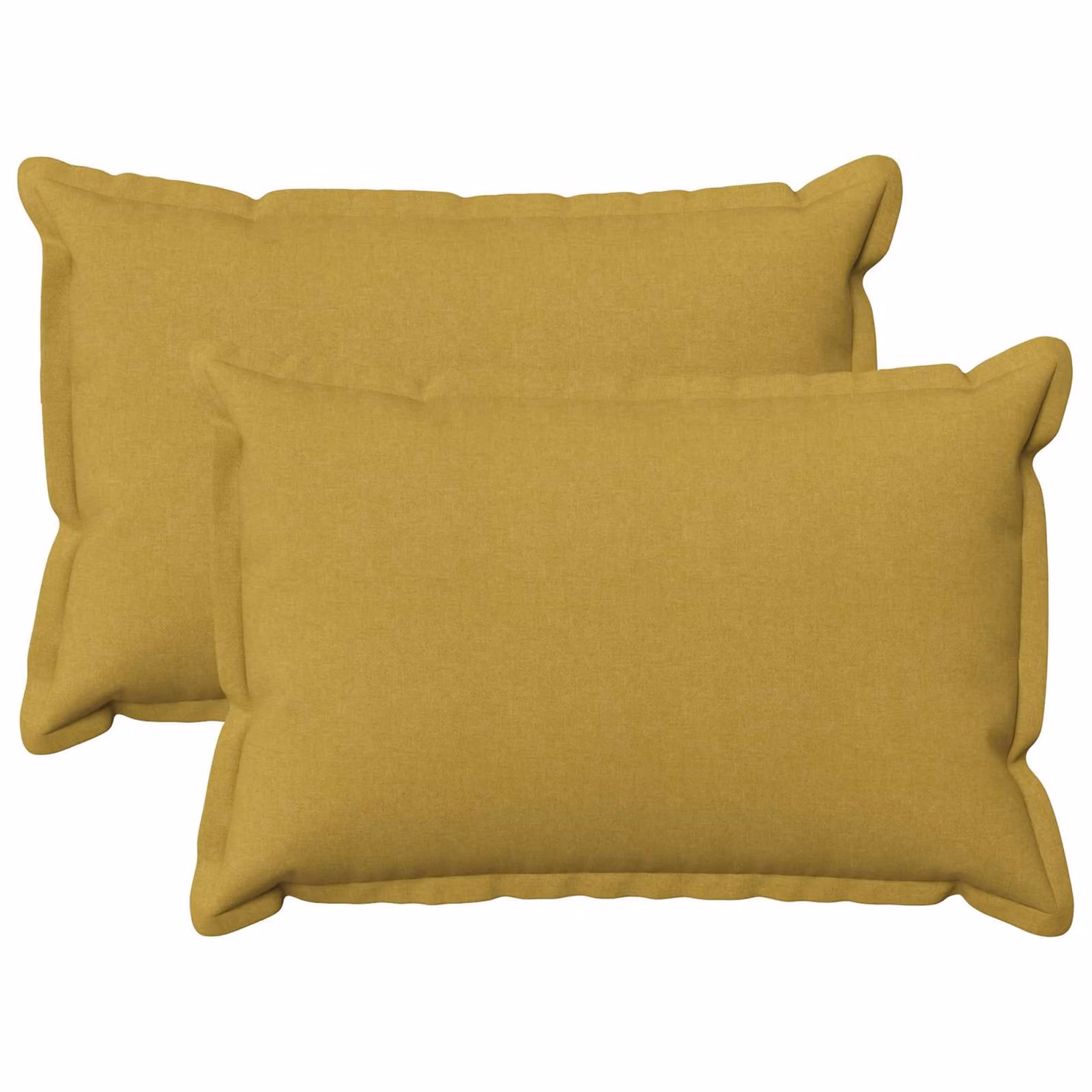 Set di 2 cuscini vidaXL HOUTEN rettangolari in poliestere, colore verde e giallo, L 60 cm x P 40 cm x H 4 cm
