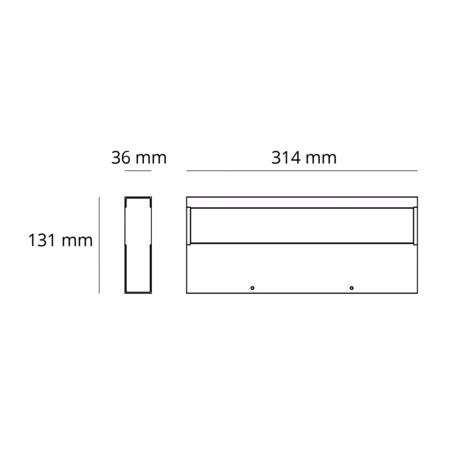 Linea Light Applique da parete a LED Regolo, dimmerabile, Bianco / Opale, Corridoio, Alluminio, Moderno, Applique a LED