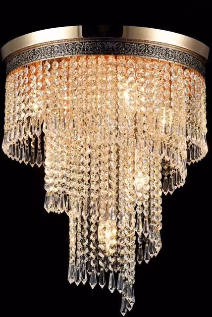 Lampadario Royal Classic GIORDANOSHOP in metallo e cristallo color oro e trasparente