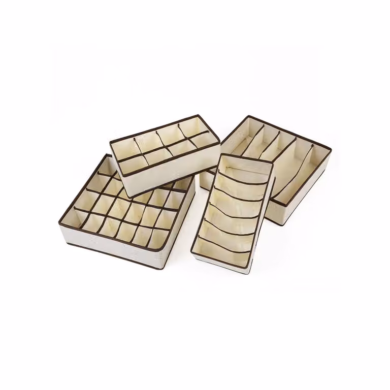 Organizzatori per Cassetto Pieghevoli, Beige