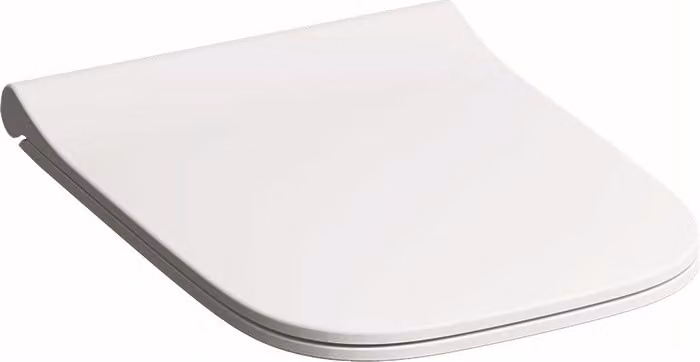 Geberit Smyle Siège de WC Slim avec couvercle, sandwich, antibactérien, blanc, 500.239.01.1, 500.239.01.1