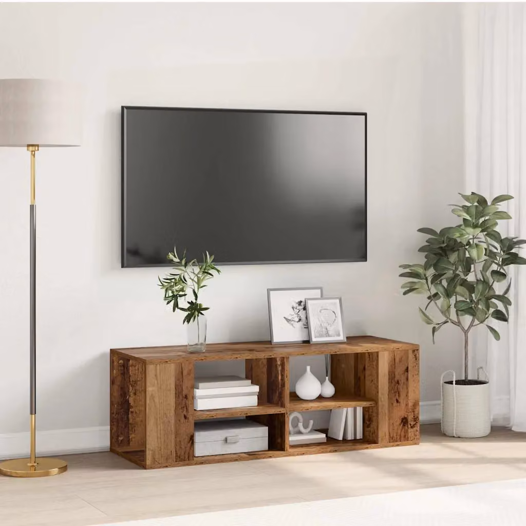 Set mobile TV moderno vidaXL in legno vecchio marrone L/P/H: 102 x 35 x 35 cm