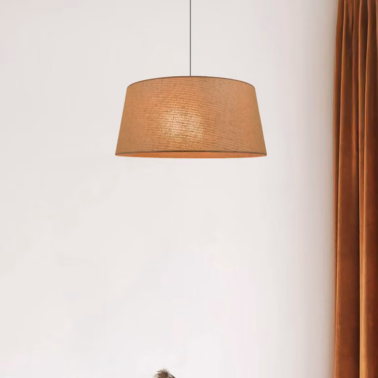 COREP Lampada a sospensione Tambour, dimmerabile, Marrone / Ruggine, Soggiorno / Sala da pranzo, Carta / Lunolit / Lunopal, Lampada a sospensione