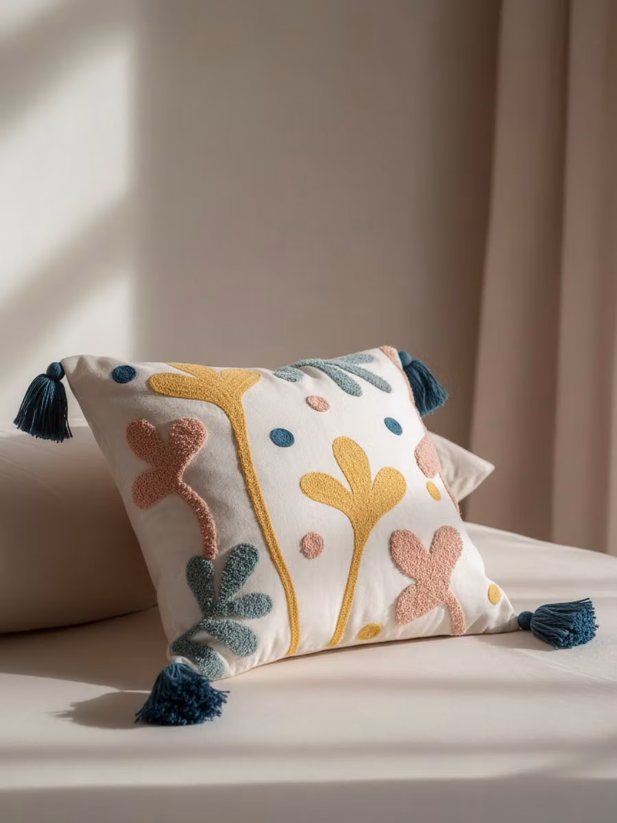 Set di 2 cuscini Lilium Kenay Home, fantasia floreale multicolore, cotone, 45 x 45 cm – 2