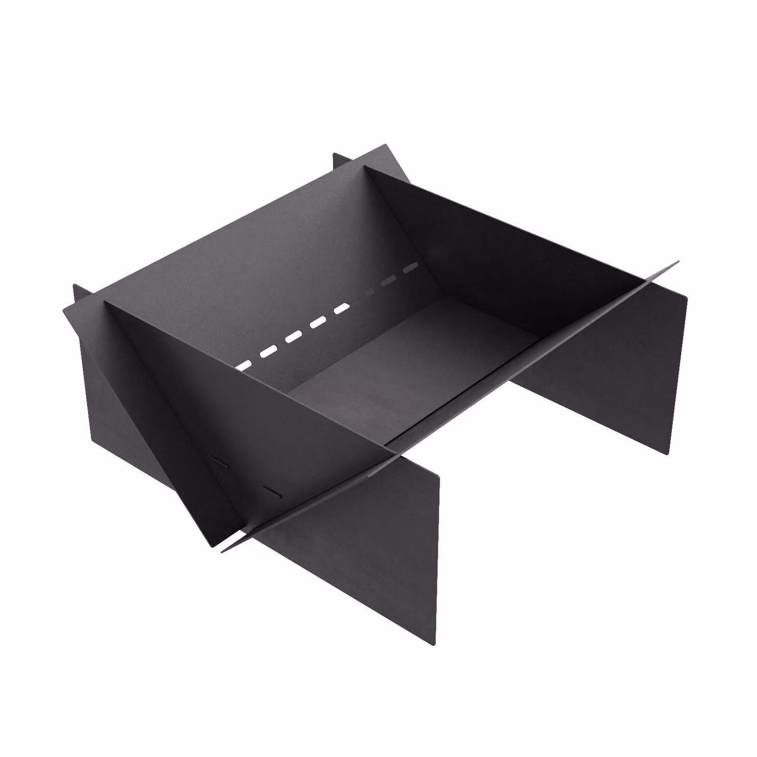 QLS Braciere 70x70 cm, focolare in acciaio pieghevole per esterni, da giardino, nero 11462