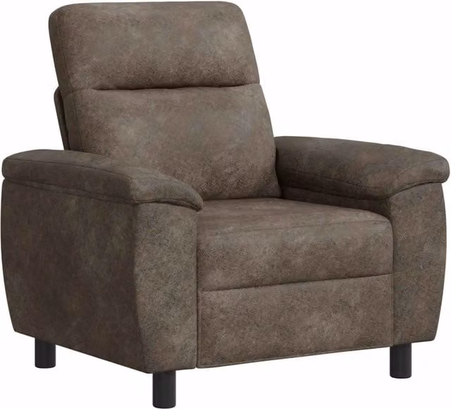 Divano moderno vidaXL in ecopelle grigia con struttura in metallo e braccioli L/P/H: 95 x 90 x 95 cm