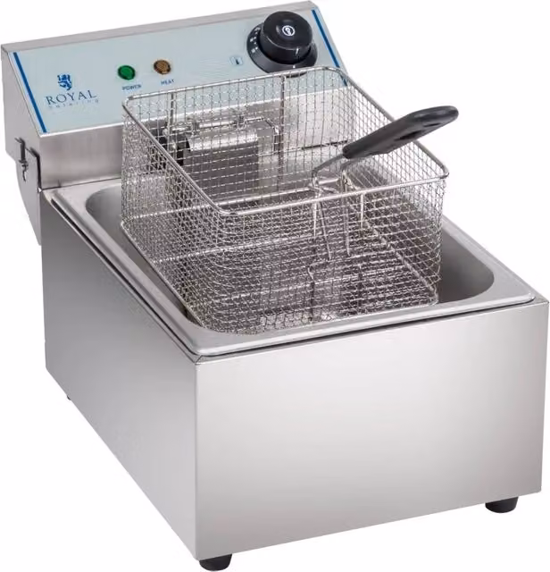 Friggitrice in acciaio inox 1 vasca da 10 litri vasca professionale estraibile 3614005