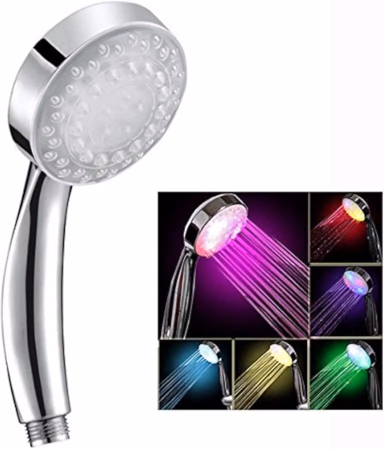 Illuminazione a LED con cambio di colore - Doccetta - Bagno - Doccetta a LED - 7 colori - Cambio automatico delle luci LED - Doccetta manuale